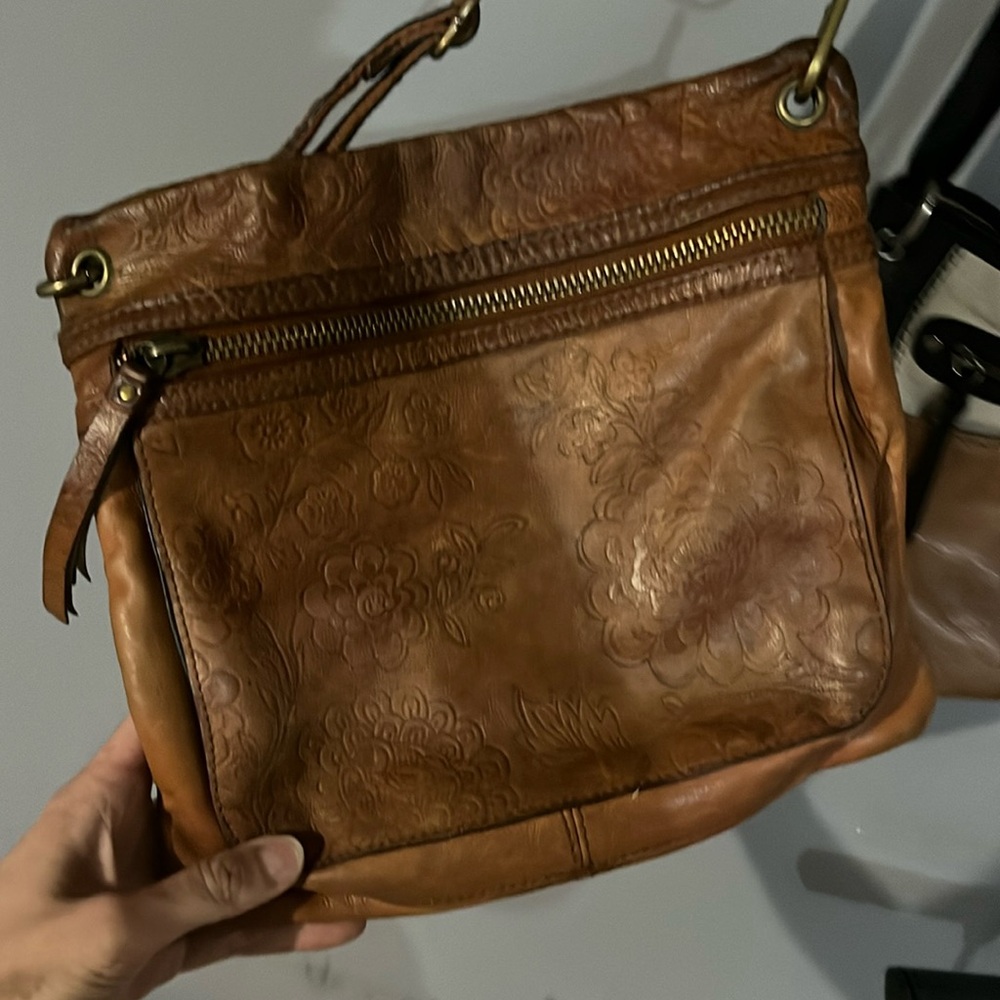 Fossil leather crossbody bag